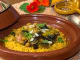 Tajine aux aubergines et rhubarbe