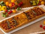 Tarte multicolore aux tomates cerises et anchois