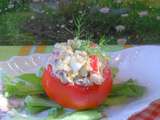 Tomate farcie aux sardines ( conserve)