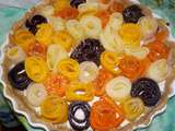 Tarte rustique aux fleurs de carottes