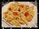 Penne au Pesto et aux Crevettes