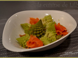 Chou romanesco et saumon fumé