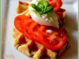 Gaufre à la tomate et burrata