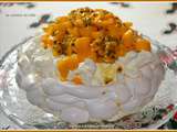 Pavlova à la mangue et passion