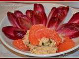 Salade d'endives carmines, thon et pamplemousse