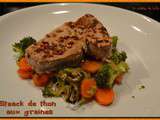 Steak de thon aux graines