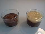 Verrines mousse chocolat-lemon curd ou chocolat caramel