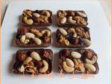 Petits cakes chocolat aux fruits secs façon mendiants