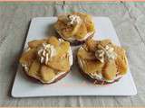 Tartelettes speculoos aux pommes sur crème à la vanille