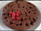 Fondant chocolat noir et framboises