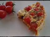 Tarte lardons- tomates cerises-mozzarella