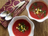 Gaspacho aux tomates et au melon d’eau