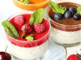 Panna cotta aux fruits d’été et graines de chia