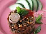 Terrine de lentilles vertes aux noisettes et aux graines de sarrasin