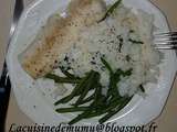 Poisson / riz / haricots verts