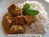 Porc au curry et lait de coco