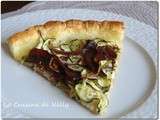 Tarte fine à la Courgette, Chèvre, Magret de Canard, Thym et Miel