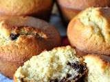 Muffins à la farine de maïs et pépites de chocolat