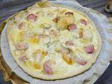 Tarte au reblochon et saucisses