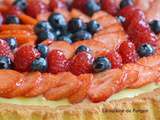 Tarte aux fraises, framboises et myrtilles