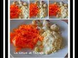 Boulettes de poulet, sauce au chèvre, tagliatelles de carottes au thermomix ou sans