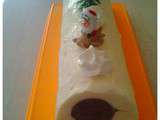 Buche glacé chocolat blanc, fruits rouges au thermomix