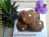 Cookies au Nutella et chocolat blanc (4 ingrédients) au thermomix ou kitchenaid