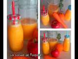 Jus de fruit pomme, carottes, oranges et gingembre au thermomix