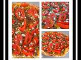 Tarte fine aubergines, tomates, poivrons au thermomix ou sans