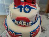 Gateau d'anniversaire theme london pour marie