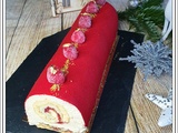 Bûche pistache framboise