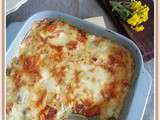 Gratin de poireaux, tomates et chorizo