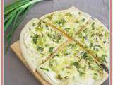 Pizza ricotta et oignons nouveaux Cebette