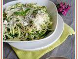 Spaghetti de courgettes menthe et parmesan