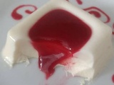 Panna cotta au coulis de framboise - 12 savarins carrés - Demarle