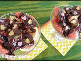 Coupe de fruits au coulis de chocolat [#fruits #dessert #chocolat]