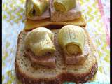 Tartines de pâté henaff et cœur d'artichaut [#toast #apero #cuisinefacile]