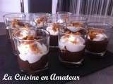 Crème chocolat et mascarpone, miettes de pain d'épices