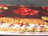 Génoise façon tiramisu aux fraises