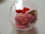 Glace maison à la fraise et mascarpone