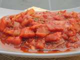 Salade marocaine chaude de poivrons et tomates