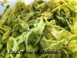 Tagliatelles au pesto d'épinards