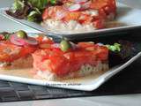 Tomates sur mousse de thon