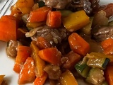 Wok de légumes au boeuf