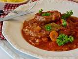 Sauté de veau carottes, pommes de terre et chorizo