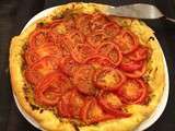 Tarte fine à la tomate et moutarde