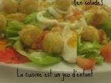 Pop cakes au saumon {en salade}