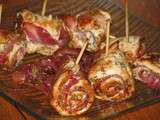 Brochettes de dinde romarin/pancetta