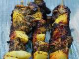 Brochettes de filet mignon de proc à l'ananas