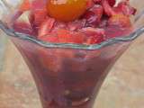 Coupe de fruits frais au smoothie